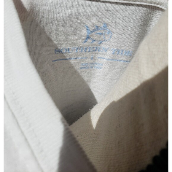 Southern Tide Sanibel White Long Sleeve Beach Women TShirt Sz Large 100% Cotton - Picture 5 of 12